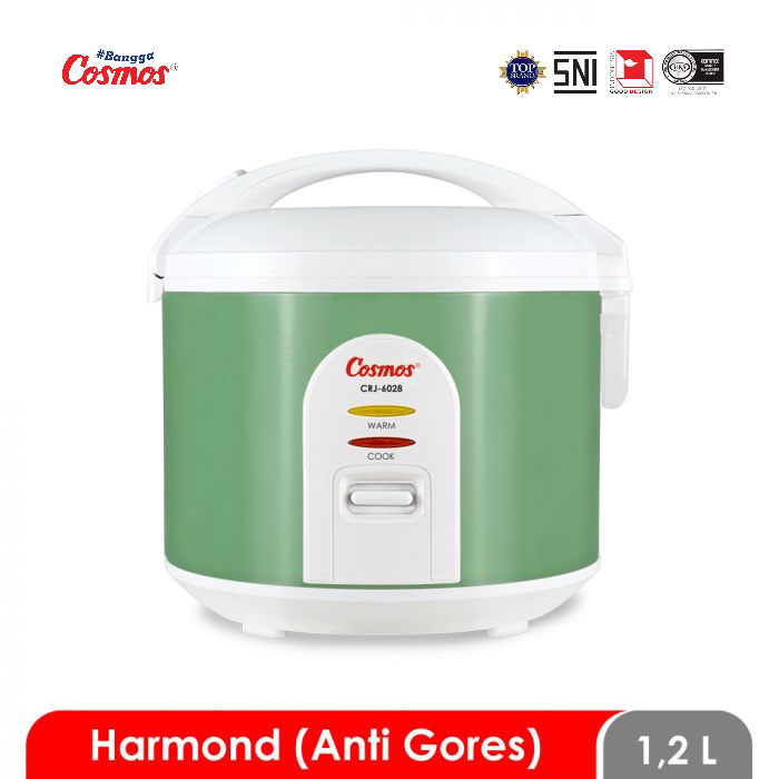 Cosmos Rice Cooker Harmond Hijau Pastel 1,2 L - CRJ-6028 G | CRJ6028G